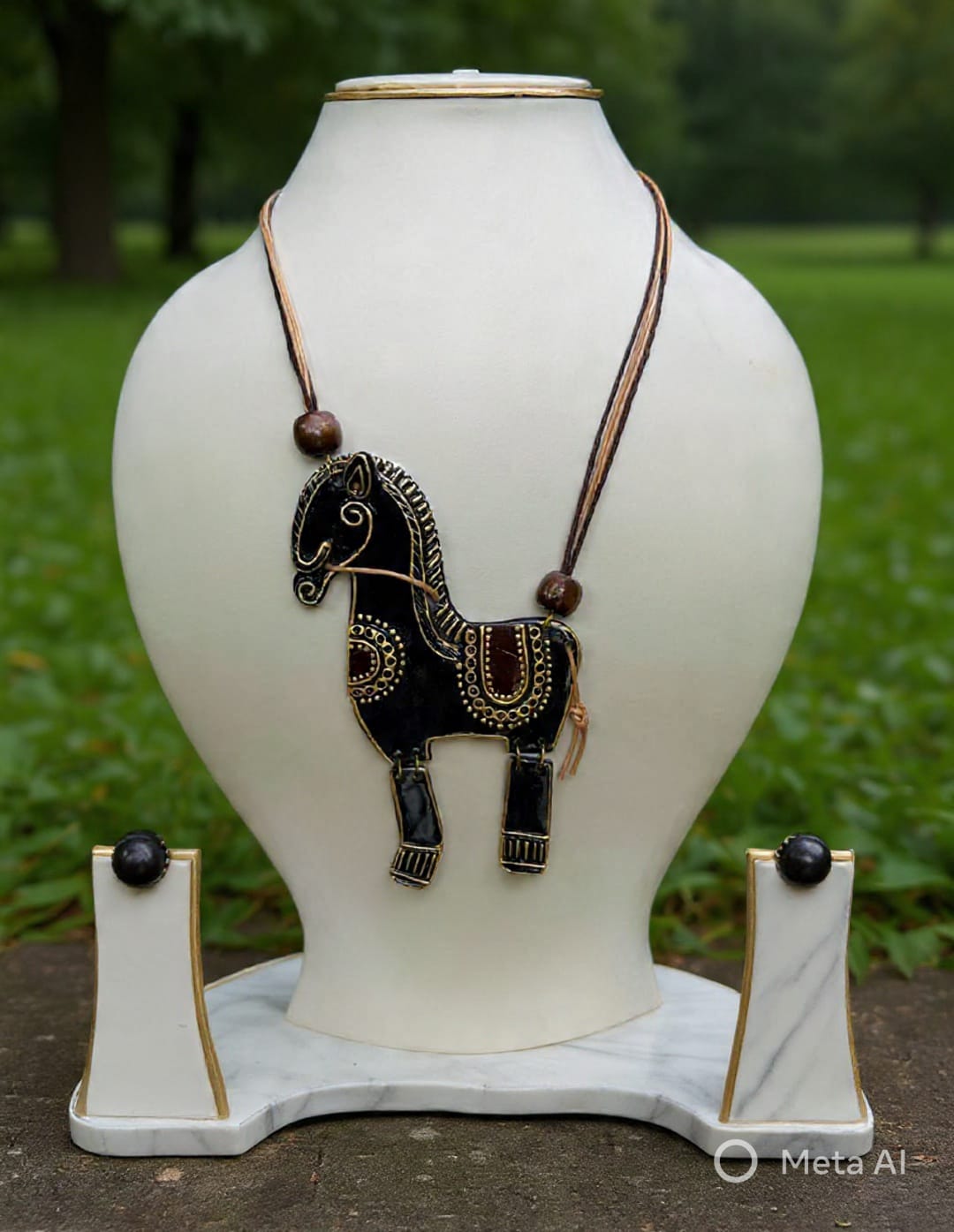 RehaMitra Clay Necklace & Earring set