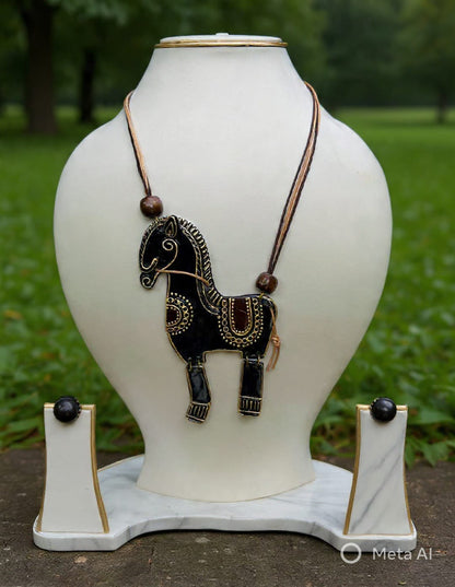 RehaMitra Clay Necklace & Earring set