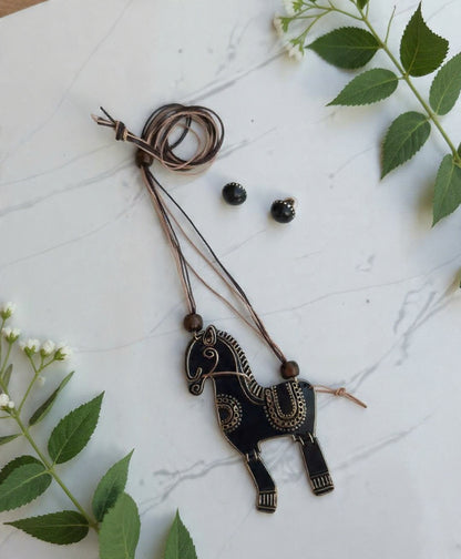 RehaMitra Clay Necklace & Earring set