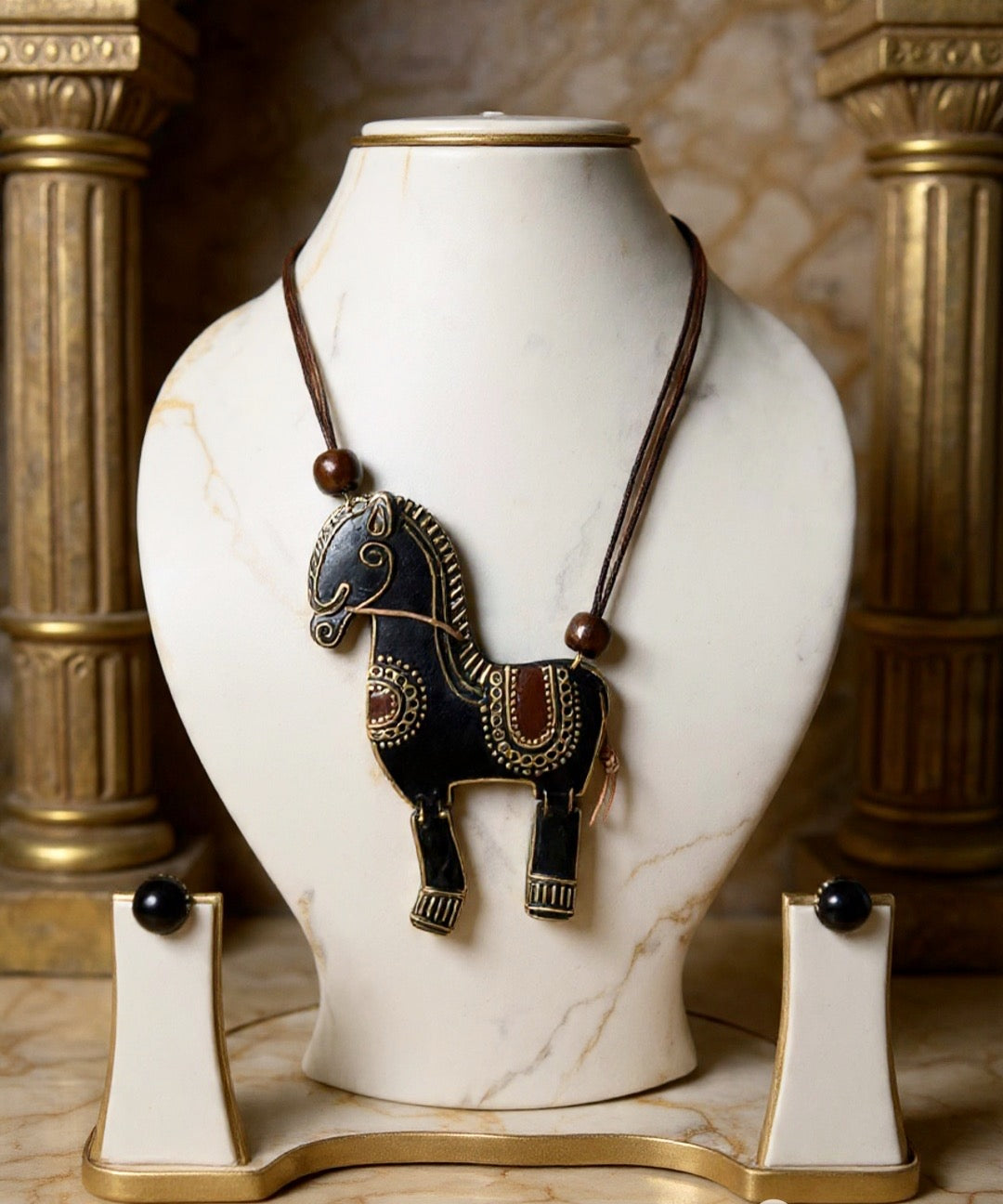 RehaMitra Clay Necklace & Earring set