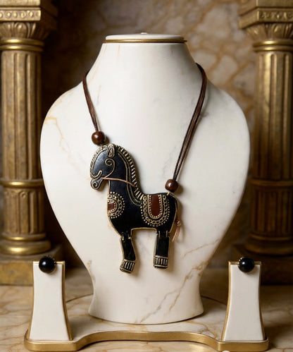 RehaMitra Clay Necklace & Earring set