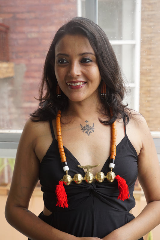 Monica Naga Tribal Necklace & Earrings  set