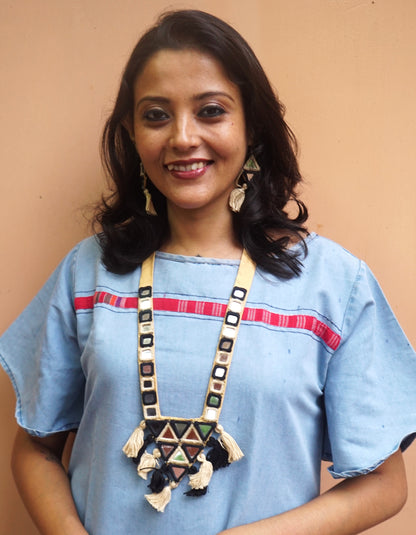Chandrima Mirror work Necklace & Earrings set