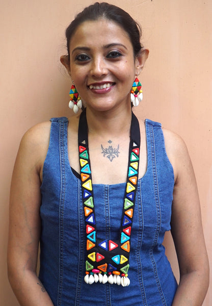 Barkha Mirror work Necklace & Earrings set