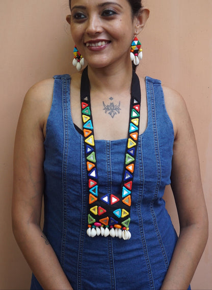 Barkha Mirror work Necklace & Earrings set