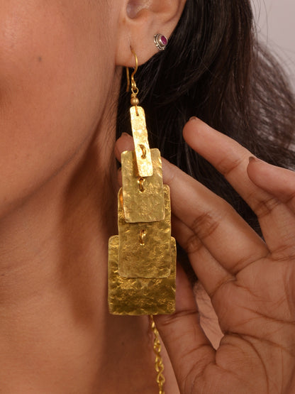 Bhuvika Contemporary Dokra Necklace & Earrings set