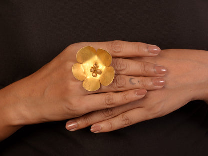 Anusha Contemporary Dokra Finger Ring