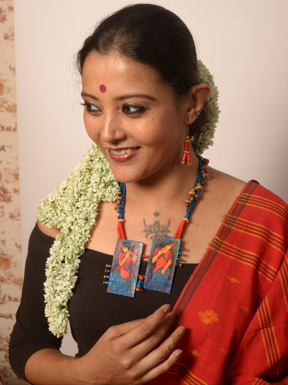 Radhika Clay Necklace & Earring set