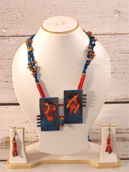 Radhika Clay Necklace & Earring set