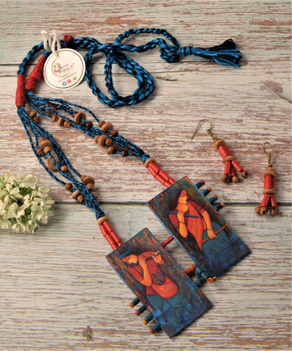 Radhika Clay Necklace & Earring set