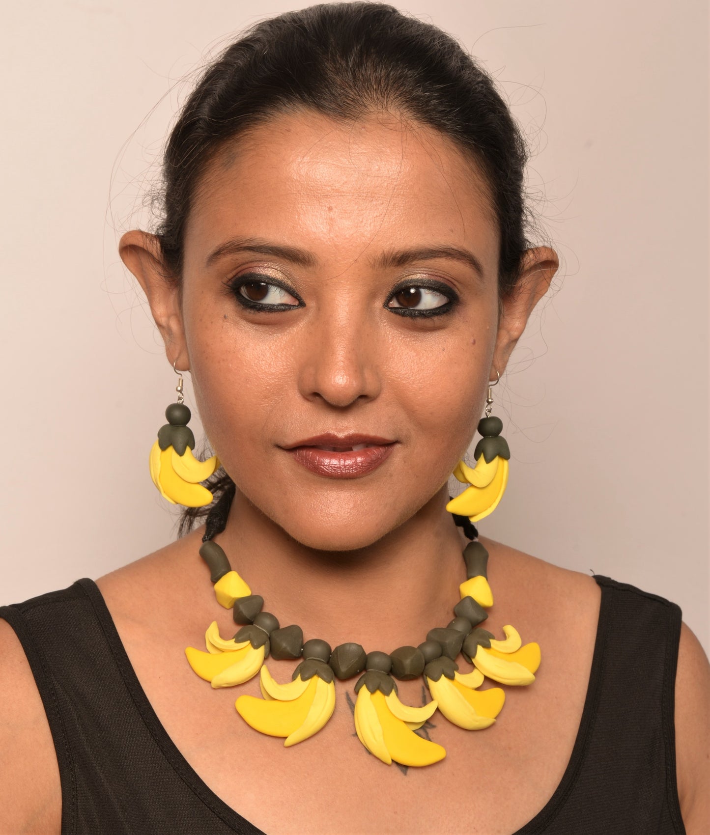 Samidh Palash Clay Necklace & Earring set