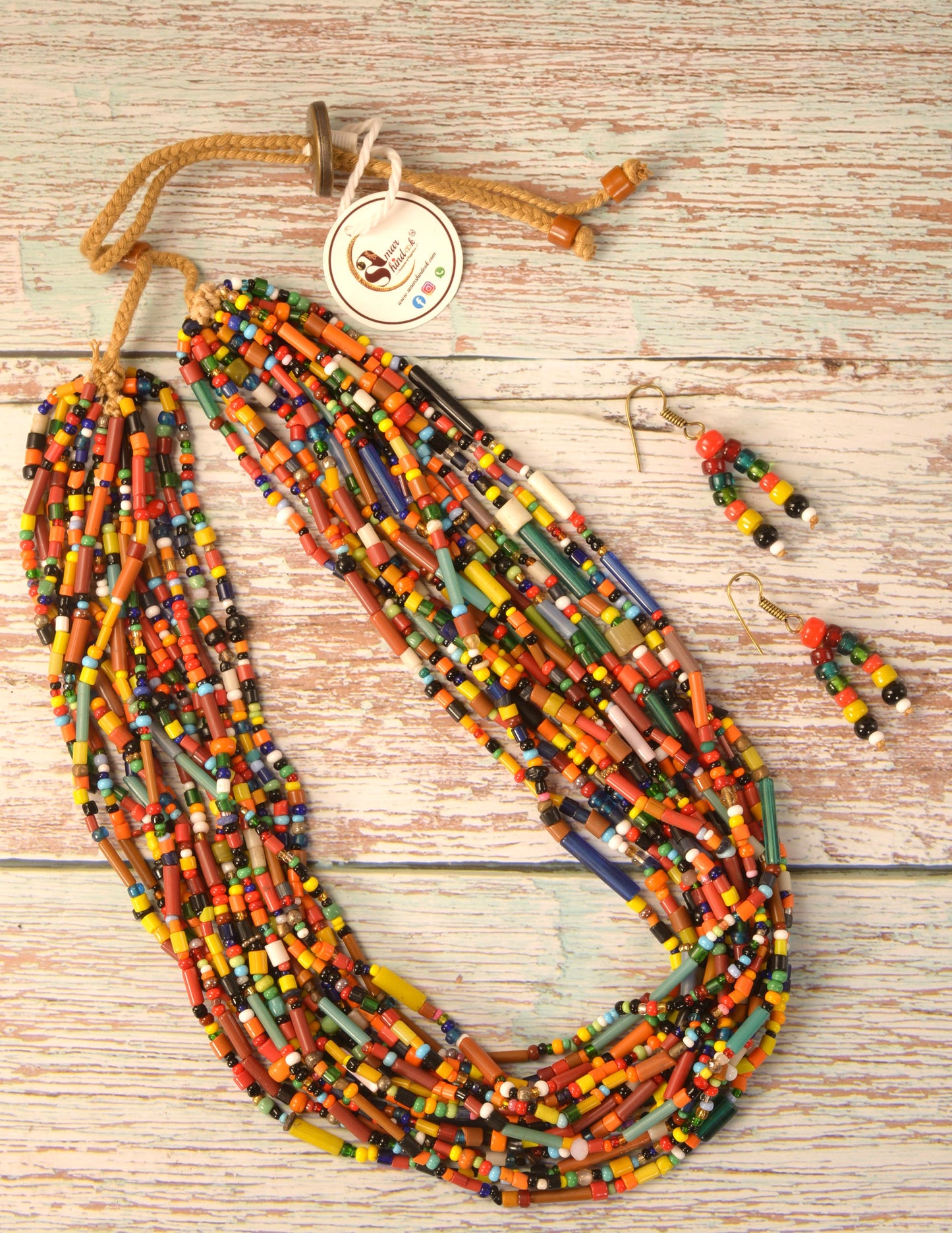 Julie Naga Tribal Necklace & Earrings  set