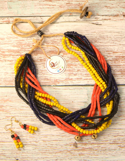 Gloria Naga Tribal Necklace & Earrings  set