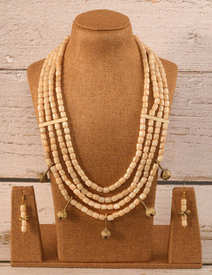 Ruby Naga Tribal Necklace & Earrings  set