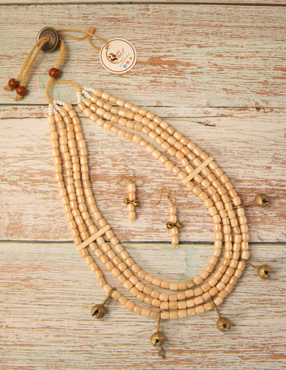 Ruby Naga Tribal Necklace & Earrings  set