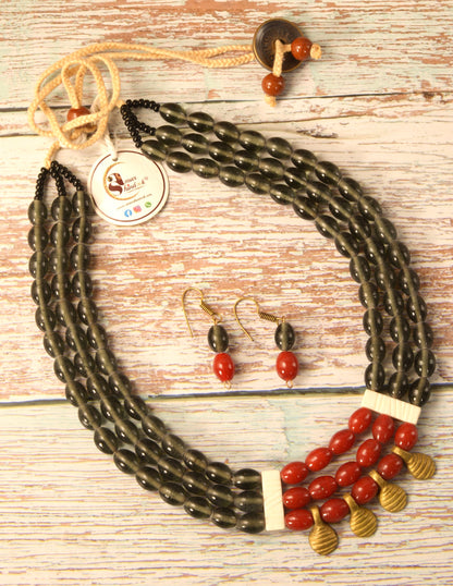 Audrey Naga Tribal Necklace & Earrings  set
