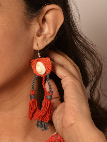 Abheri Fabric Necklace & Earrings set