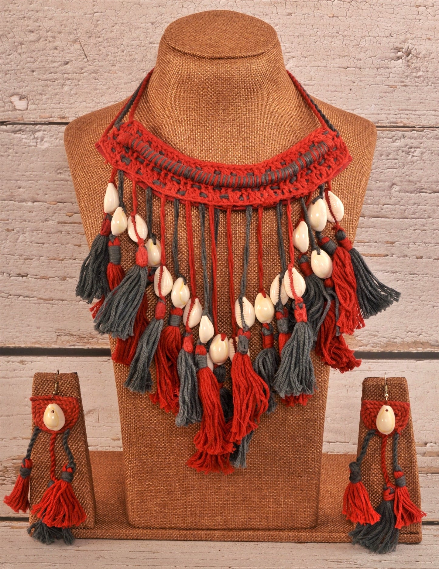 Abheri Fabric Necklace & Earrings set