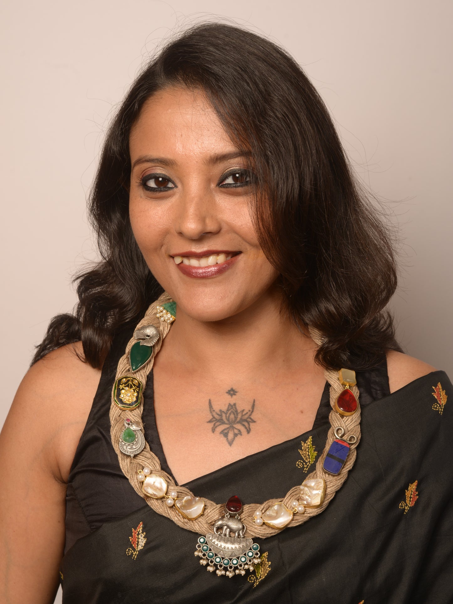 Amita Jute Ornamental Necklace & Earrings set