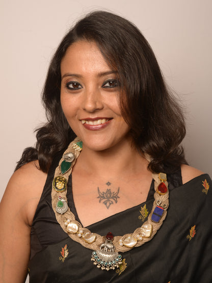 Amita Jute Ornamental Necklace & Earrings set