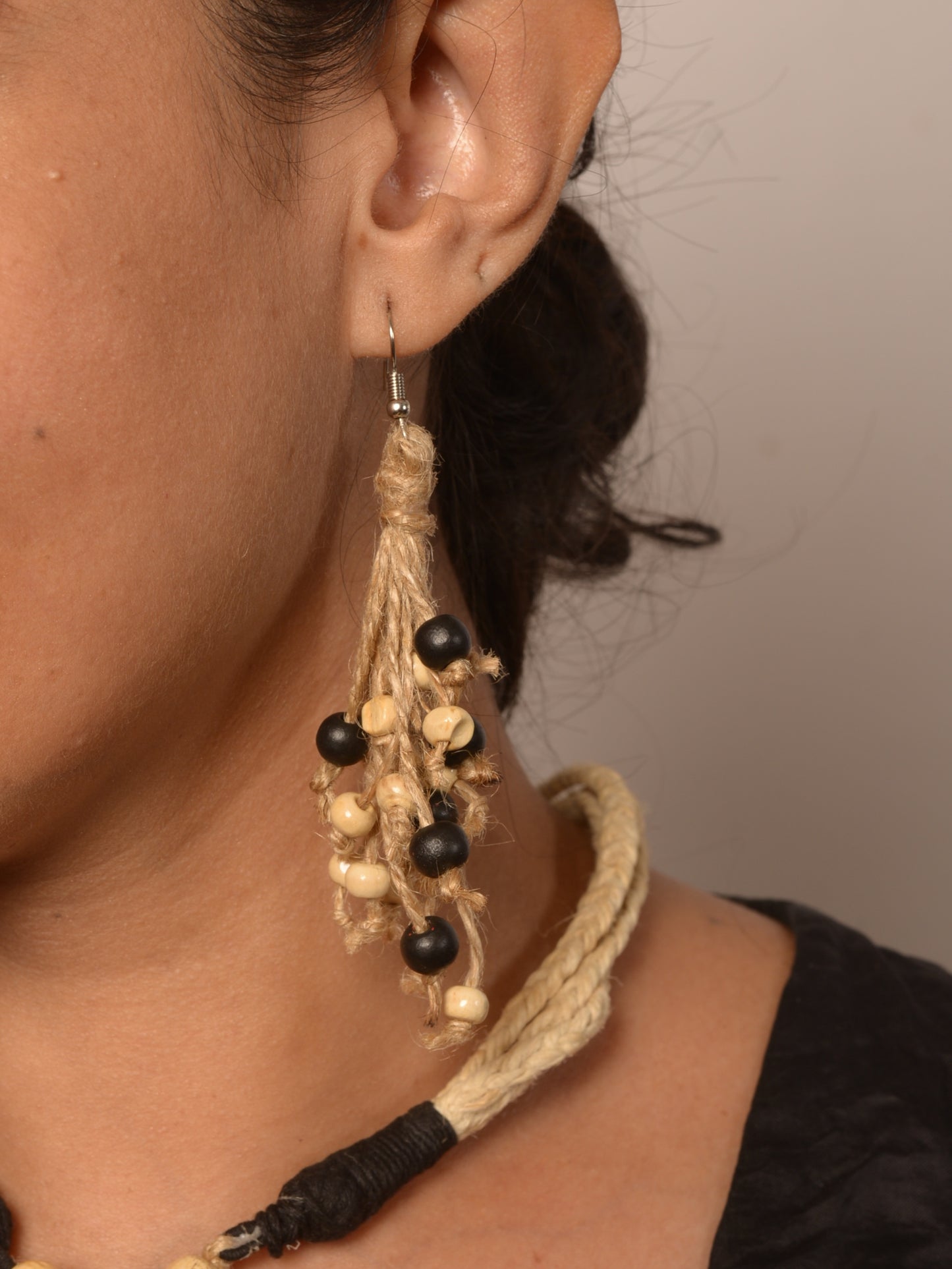 Alopa Jute Necklace & Earrings set