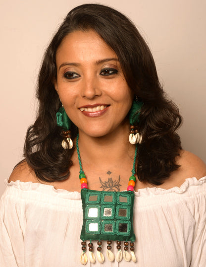 Chitrali Mirror work Necklace & Earrings set