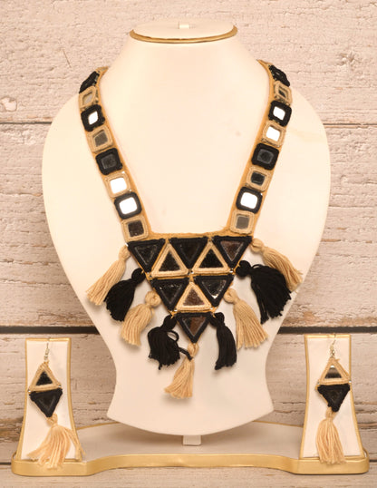 Chandrima Mirror work Necklace & Earrings set