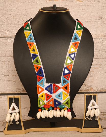 Chandrani Mirror work Necklace & Earrings set