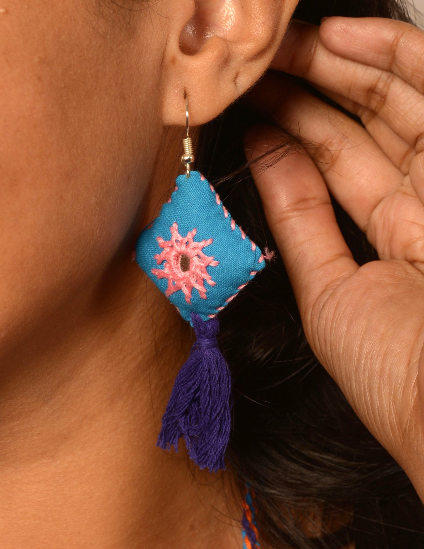 Baishali Mirror work Necklace & Earrings set