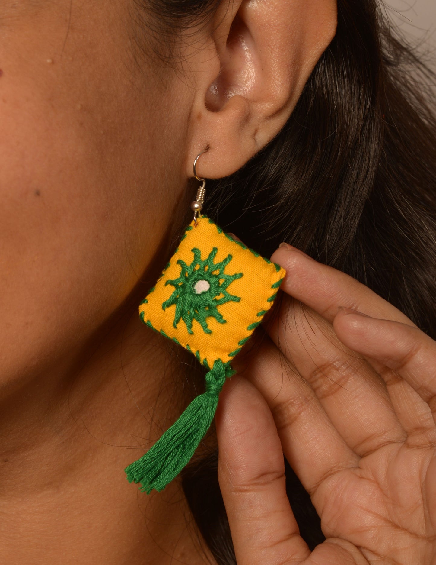 Charulata Mirror work Necklace & Earrings  set