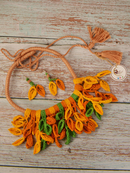 Udgita Crochet Necklace & Earrings  set