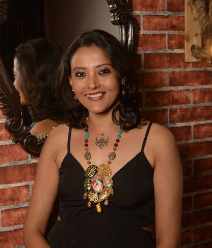 Debasmita Tanjore Necklace & Earrings  set