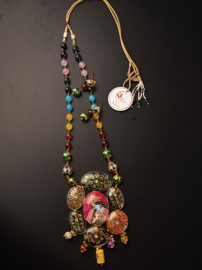 Deepakala Tanjore Necklace & Earrings  set