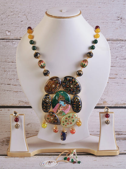 Darmika Tanjore Necklace & Earrings  set