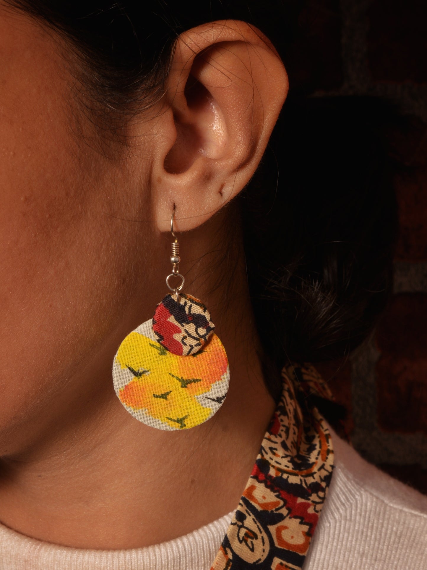 Abhisri Fabric Kolkata Theme Necklace & Earrings set