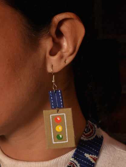Adarsha Fabric Kolkata Theme Necklace & Earrings set