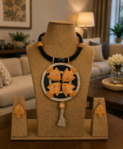Niva Poly Ceramic Necklace & Earring set