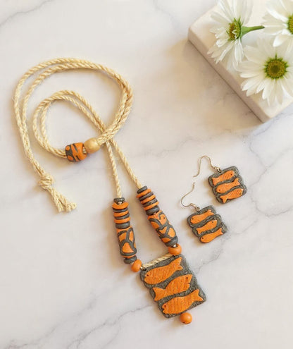 Krisha Poly Ceramic Necklace & Earring set