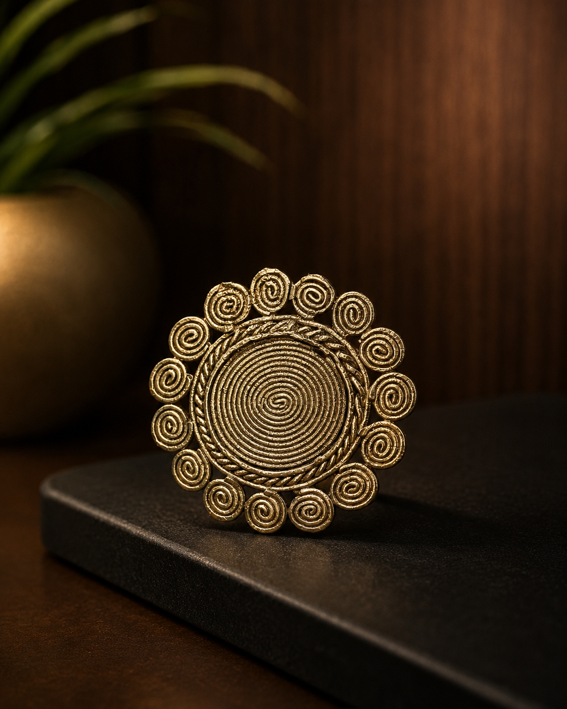 Agrima Dokra Finger Ring
