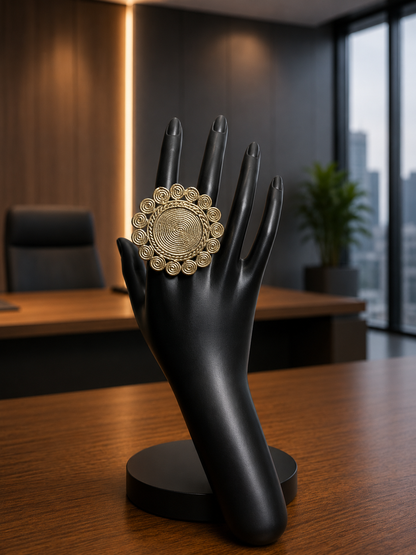 Agrima Dokra Finger Ring