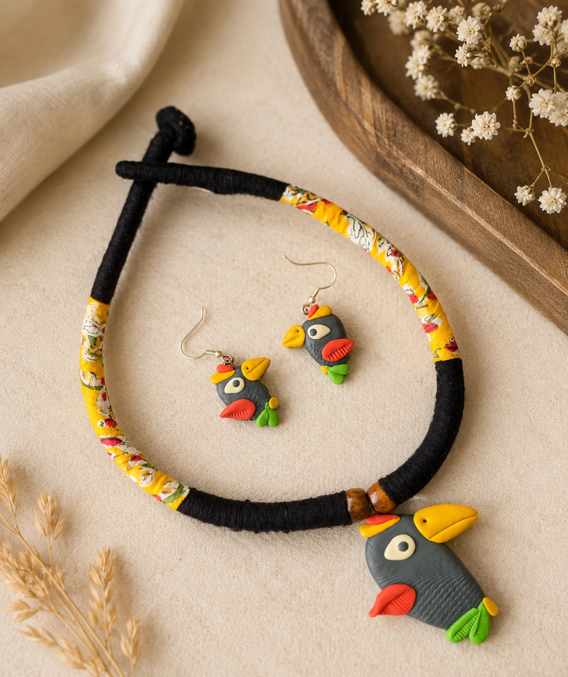 Isla Poly Ceramic Necklace & Earring set