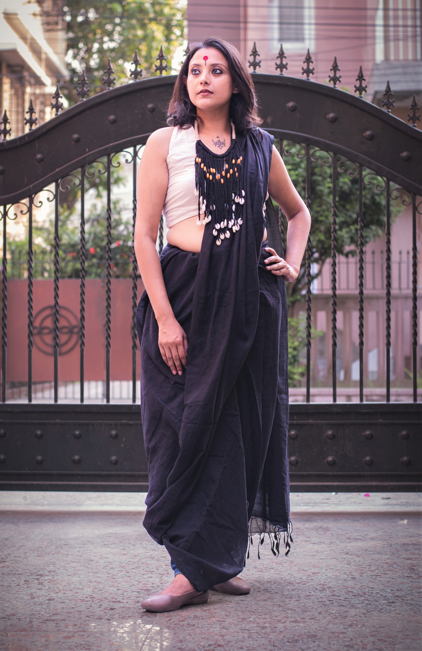 Abhijiti Fabric Necklace & Earrings set