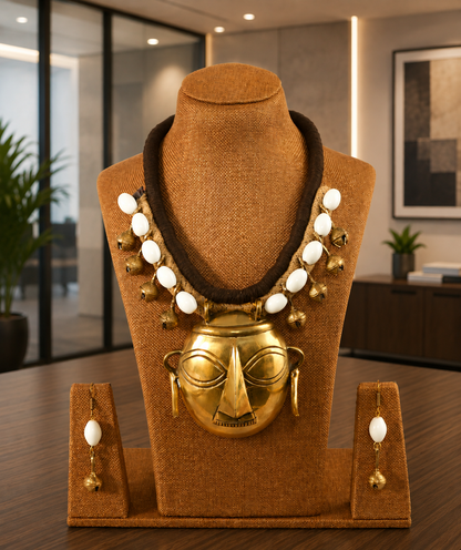 Priscilla Naga Tribal Necklace & Earrings  set