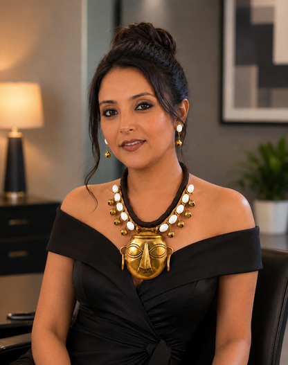 Priscilla Naga Tribal Necklace & Earrings  set