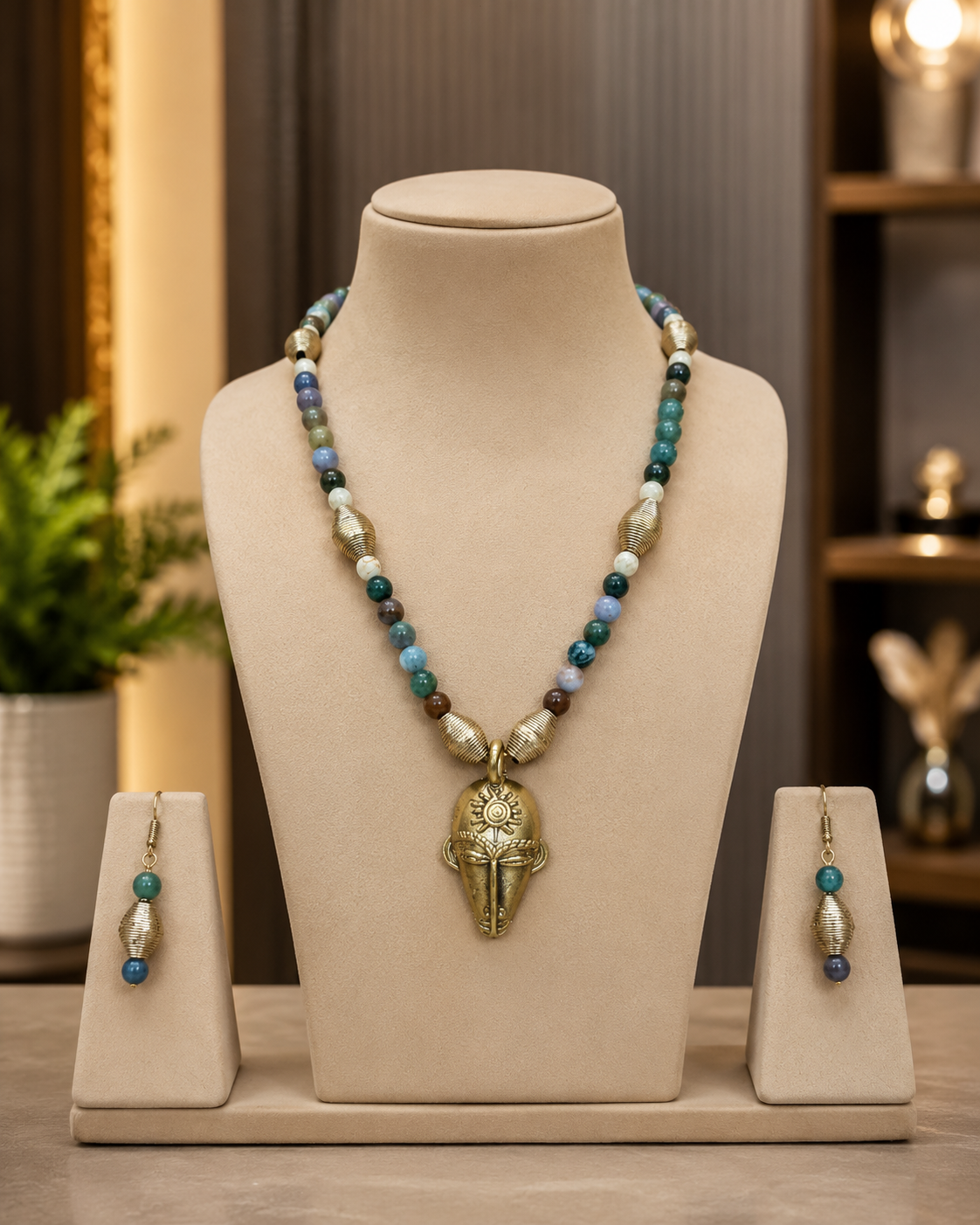 Ishanvi Dokra Tribal Necklace
