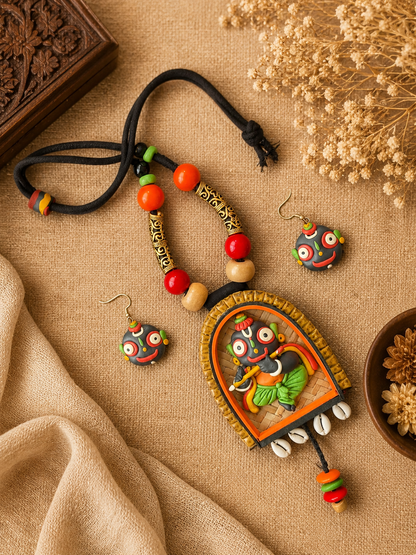 Madhusudana Poly Ceramic Necklace & Earring set