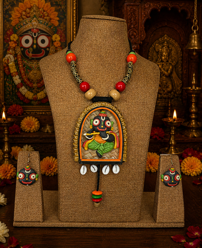 Madhusudana Poly Ceramic Necklace & Earring set