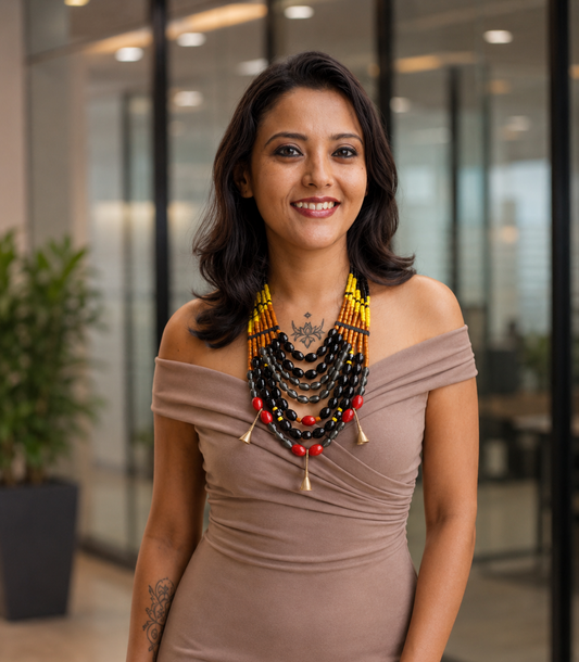 Jill Naga Tribal Necklace & Earrings  set