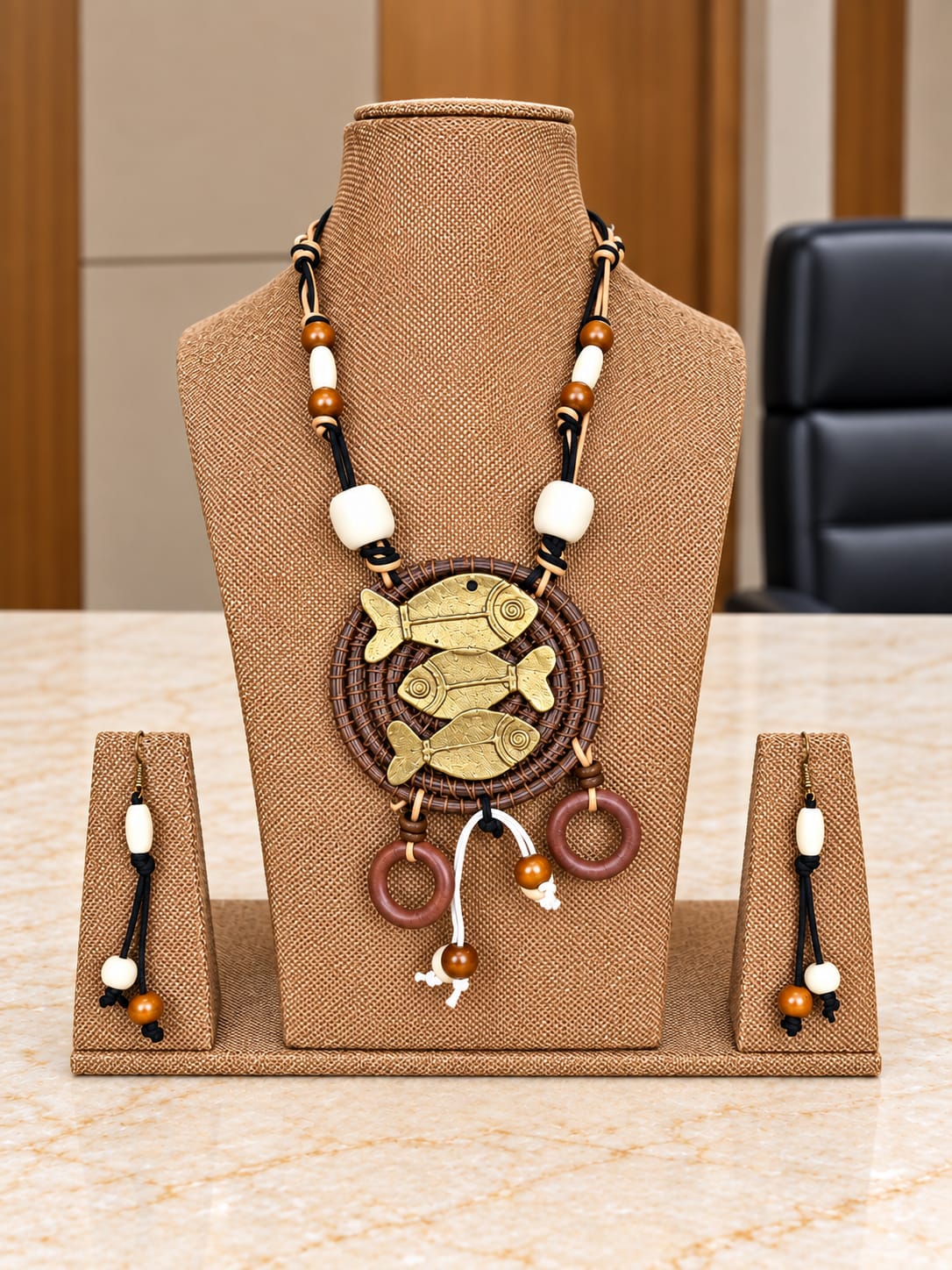 Prisha Dokra Necklace & Earrings Set