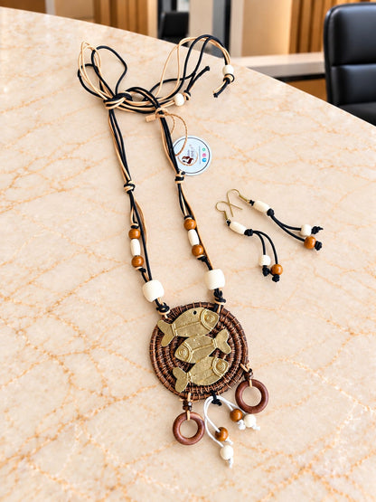 Prisha Dokra Necklace & Earrings Set